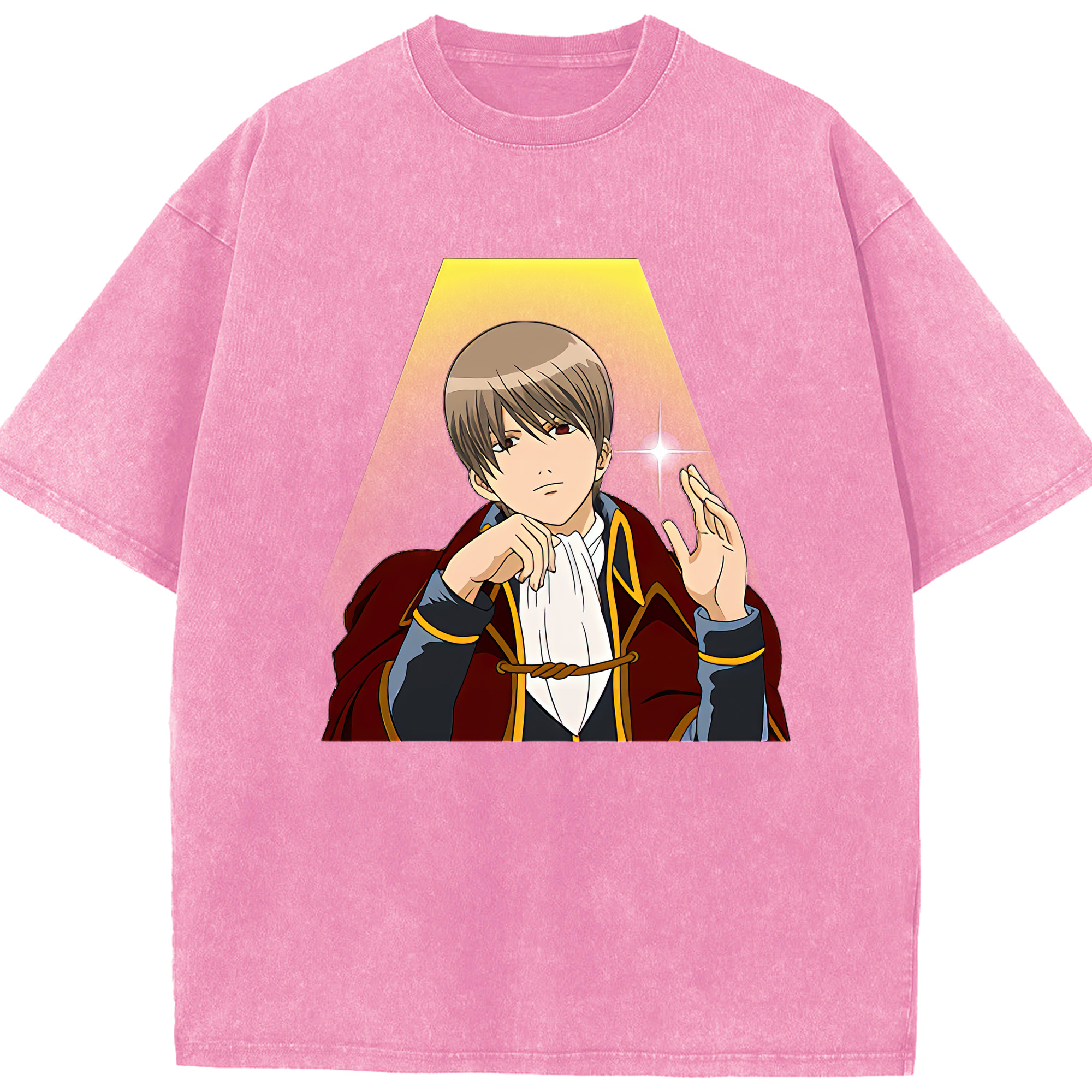 （画像用） ぎんたま 坂田銀時（さかたぎんとき） 神楽 志村新八（しむら しんぱち） GINTAMA Sakata Gintoki Kagura Shimura Shinpachi 綿100% ヴィンテージ風 半袖Tシャツ（フロントプリント）